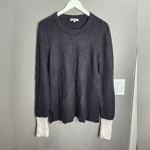 Madewell womens black and white sweater